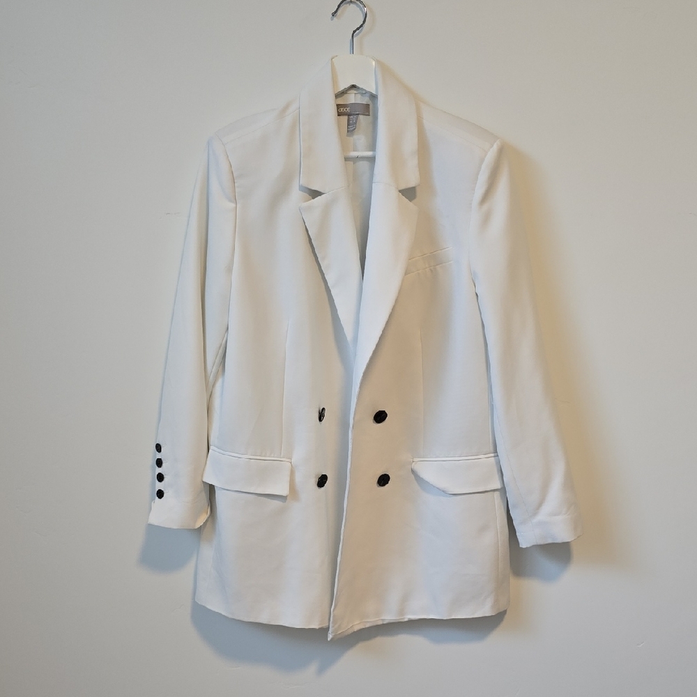ASOS Oversized White Double-Breasted Blazer